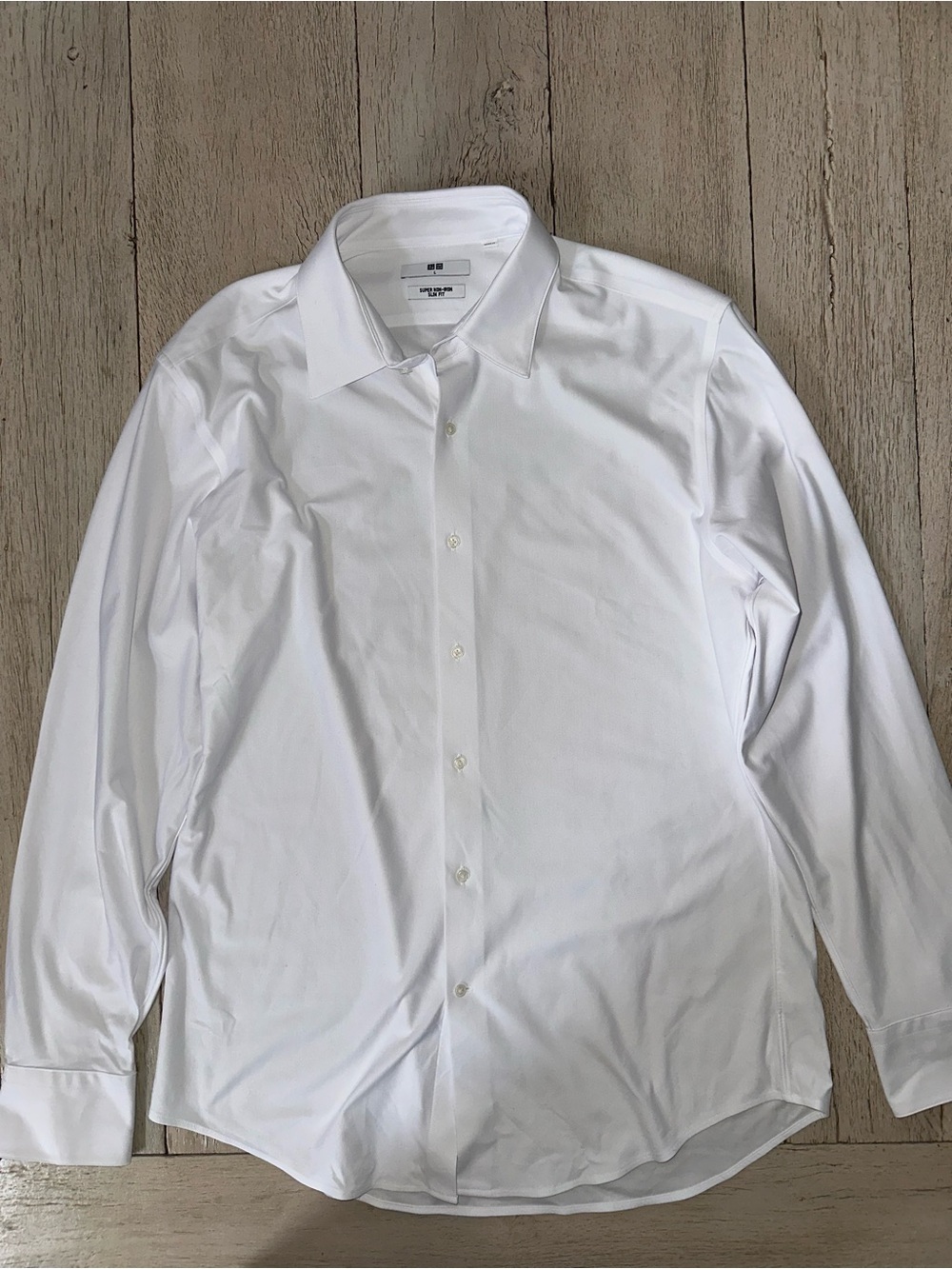 Uniqlo Super Non-Iron Slim Fit Dress Shirt (White)